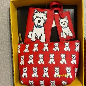 New Marc Tetro travel bag set red terrier Westie